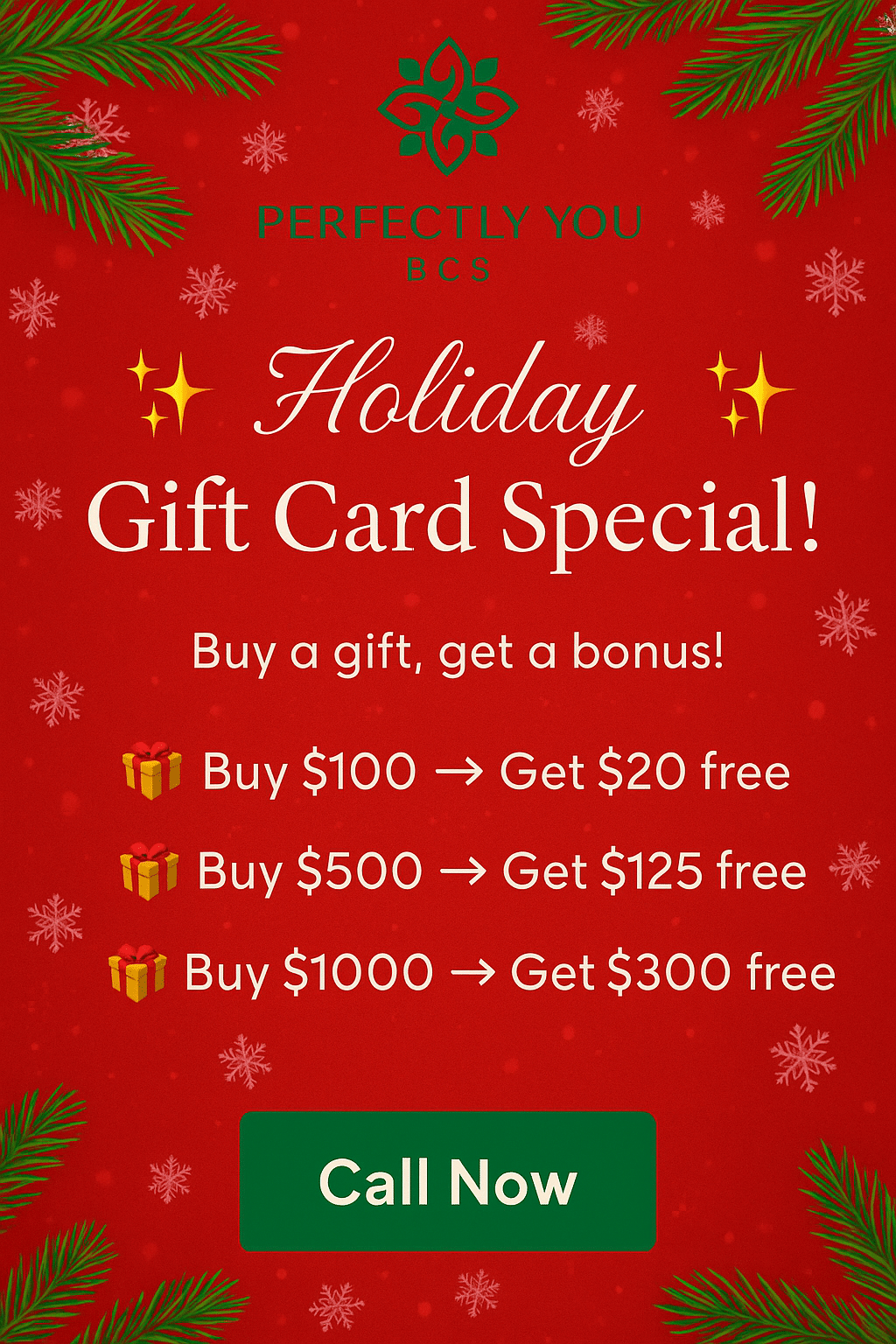 Holiday Gift Card Special